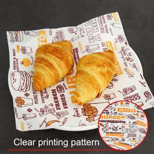 Custom 12" X 12" Grease Proof Brown Food <b>Paper</b> Wax Wrap <b>Paper</b> Sheets for Sandwich <b>Burger</b> <b>Wrapping</b> <b>Paper</b> - Product Image 5