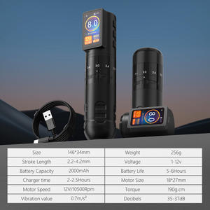 Ambition Paco 2000mAh 2,2-4,2mm Carrera ajustable Profesional Inalámbrico Rotary Tattoo Machine Pen para artista Body Art - Product Image 6