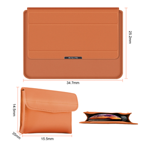 <span class=keywords><strong>Computer</strong></span> Beschermende Lederen Hoes Pu Lederen Stand Cover En Muismat Multifunctionele Laptoptassen Voor Computers - Product Image 1