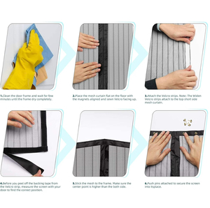 Zanzariera Magnetica per Porta, <span class=keywords><strong>Tenda</strong></span> Anti-Zanzare e Insetti, Rete per Porta a Mani Libere - Product Image 6