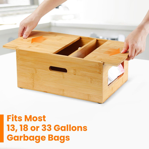 Eco-friendly Bamboo Drawer Organizer Bamboo Storage Box for <strong>Tidy</strong> <strong>Kitchen</strong> or Bathroom for Living Room Use - Product Image 3