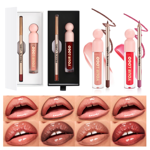 Ensemble de maquillage pour les lèvres à label privé, avec rouge à lèvres, gloss et <span class=keywords><strong>crayon</strong></span> à lèvres longue tenue et résistant à l'eau - Format voyage, vente en gros - Product Image 2