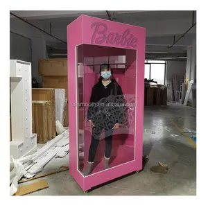 Custom pink photo booth children birthday party wedding supplies decoration pink blue photo booth box