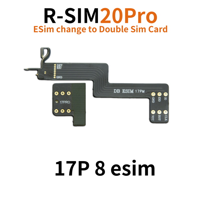 R-SIM Super Snow IC to Dual SIM Card Conversion Component for IP14 to IP17 for US Versions ESIM to Dual SIM