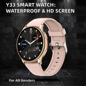 Montre connectée Y33 nouvelle mode, étanche IP67, écran HD, pour hommes et femmes, suivi d'activité, suivi du sommeil, thermomètre, réponse aux appels, boussole - Product Image 3