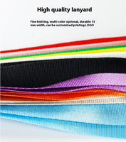 Lanière de cou promotionnelle personnalisée en polyester durable avec logo imprimé par transfert thermique, design tendance et détachable