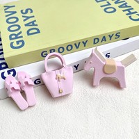 Offre Spéciale – Diffuseur d'aromathérapie de luxe pour voiture, motif mini Birkin, avec clip de ventilation et pantoufles 3D en forme de poney, pour filles