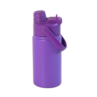 Bouteille d'eau pour enfants certifiée CPC, 12 oz, double paroi en acier inoxydable, anti-fuite, isolée sous vide, logo ODM personnalisé, double couvercle