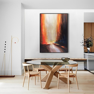 Dipinto a Olio Astratto Rosso di Grandi Dimensioni Fatto a Mano, Misure Personalizzabili, Design Personalizzati, Vendita all'Ingrosso per Soggiorno - Product Image 6