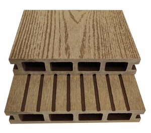 <strong>Square</strong> Brushed WPC <strong>Decking</strong> with Click Installation Waterproof Outdoor Wood Grain Surface - Product Image 3
