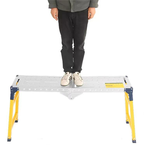 Nouvelle plateforme de travail mobile pliable, échafaudage de sécurité, capacité de charge de 500 kg, plateforme portable de petite taille avec tabouret de travail pliable - Product Image 4
