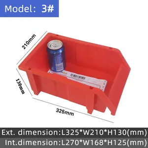 गोदाम Stackable आयोजक बॉक्स भंडारण डिब्बे बोल्ट प्लास्टिक बॉक्स Stackable प्लास्टिक भंडारण उपकरण भागों बिन