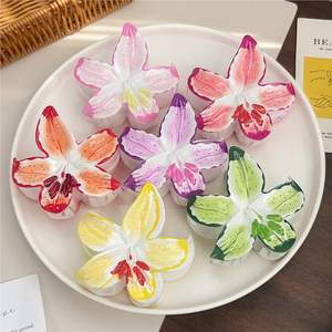 Pinza de Pelo con Flor de Plumeria Hawaiana de Acrílico y Plástico, Accesorio para el Cabello de Uso Diario para Mujeres - Product Image 1