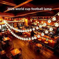 Guirlande lumineuse LED 2026 en forme de ballon de football, à énergie solaire, effet cascade, pour extérieur, jardin, lumières décoratives colorées, bar 220V