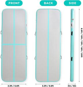 Tapis de gymnastique gonflable Air Mat Tumble Track avec pompe à air électrique pour usage domestique, entraînement de cheerleading, gymnastique pour enfants, yoga - Product Image 2
