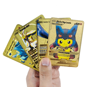 Vente en gros de cartes de jeu Pokemoned personnalisées de haute qualité-<span class=keywords><strong>Vmax</strong></span> avec Charizard 1st Gold Black Stainless Steel Metal Finish Plastic - Product Image 5