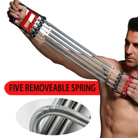 Extenseur de poitrine en acier réglable Five Springs, corde de résistance multifonctionnelle pour le yoga, la remise en forme à domicile et l'entraînement de force