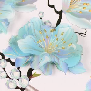 Autocollant mural à fleurs personnalisées, couvercle <span class=keywords><strong>de</strong></span> vase, autocollants <span class=keywords><strong>de</strong></span> <span class=keywords><strong>porte</strong></span> <span class=keywords><strong>de</strong></span> réfrigérateur, décor <span class=keywords><strong>de</strong></span> fond <span class=keywords><strong>de</strong></span> télévision, décoration murale esthétique, papier peint 3D, affiche - Product Image 3