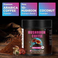 Café aux champignons Chinaherb en marque privée, mélange 10-en-1, café instantané aux champignons Reishi et Crinière de lion, certifié GMP ISO