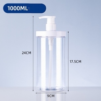Bouteille de distribution de détergent à lessive pressurisé de grande capacité Bouteille de gel douche domestique Bouteille de distribution de liquide de savon pour les mains