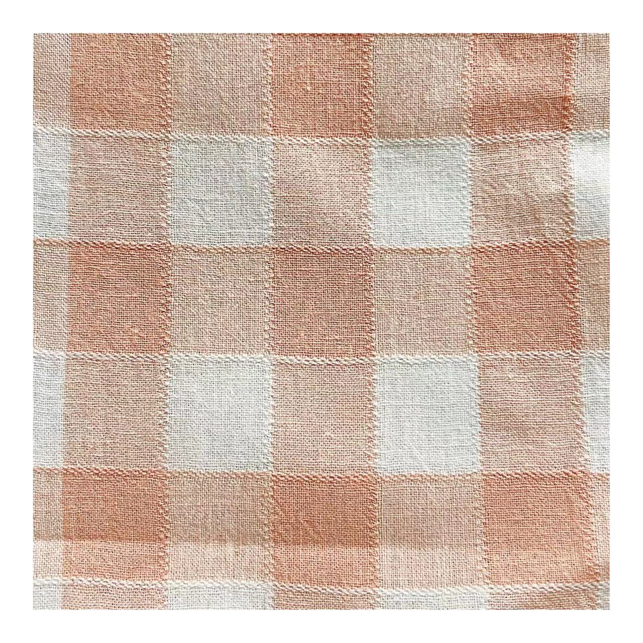 Экологичная обивка, тканая клетчатая хлопковая льняная ткань, скатерть, ткань для обеденной подушки