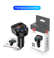 Kit voiture portable avec charge rapide PD, double ports USB, transmetteur FM mains libres, portée 10m, lecteur MP3, chargeur allume-cigare