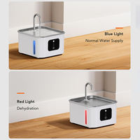 Fontaine à eau intelligente rechargeable en plastique et acier inoxydable YG-IWD0013 avec minuterie automatique et design étanche pour chats