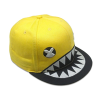 Gorra Snapback con Bordado Personalizado OEM, Diseño de Cara de Monstruo, Gorra de Hip-hop Estructurada con Visera Plana para Niños, para Deportes
