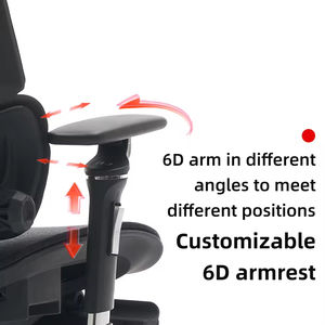 Silla de Oficina Reclinable Ajustable de Alta Gama con Base Totalmente de Aluminio, Respaldo de Malla de Lujo, Reposapiés Ergonómico y Diseño Moderno para Ejecutivos - Product Image 6