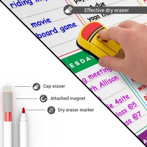 Kháng bảng tin và nhắc nhở 16 "* 12" hàng tuần lịch trình hội Đồng Quản Trị cho tủ lạnh - Product Image 1