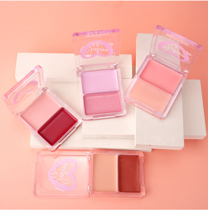 Vente en gros 2 en 1 Palette de fard <span class=keywords><strong>à</strong></span> joues crème en plastique rose longue durée étanche Contour des joues fard <span class=keywords><strong>à</strong></span> joues aqueux mat - Product Image 5