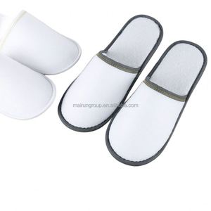 Mairun Original de fábrica admite zapatillas de boda desechables personalizadas, artículos de spa nupciales suaves con logotipo bordado - Product Image 6