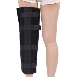 <b>Knee</b> Joint Fixation Brace Black Nylon Unisex Leg Rehabilitation <b>Support</b> - Product Image 1