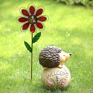 Décoration de jardin créative en fer forgé en forme de <span class=keywords><strong>moulin</strong></span> à <span class=keywords><strong>vent</strong></span> avec légumes rotatifs pour l'aménagement paysager des B&B et les murs extérieurs - Product Image 3