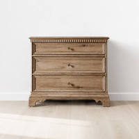 Table de chevet moderne en bois avec 3 tiroirs, meuble de rangement pour chambre à coucher