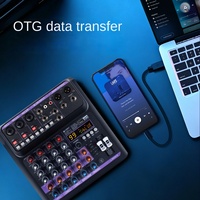 Console de mixage audio 5 canaux BHA AP05 avec 99 DSP, éclairage RGB, interface Type C pour connexion téléphone/PC, idéale pour le DJing, le streaming en direct et l'enregistrement