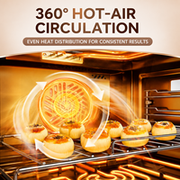 Four à vapeur électrique combiné avec circulation uniforme de l'air chaud, commande tactile numérique pour boulangerie, restaurant et cuisine centrale