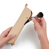 Voyage maquillage unique beauté porte-brosse maquillage organisateur sac étui cosmétique pochette toilette organisateur silicone petite brosse sac à main