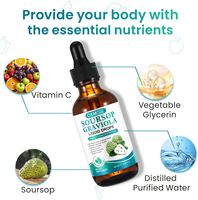 Gouttes liquides de corossol, extrait de feuille de corossol naturel, multivitamines, huile de corossol pour hommes et femmes
