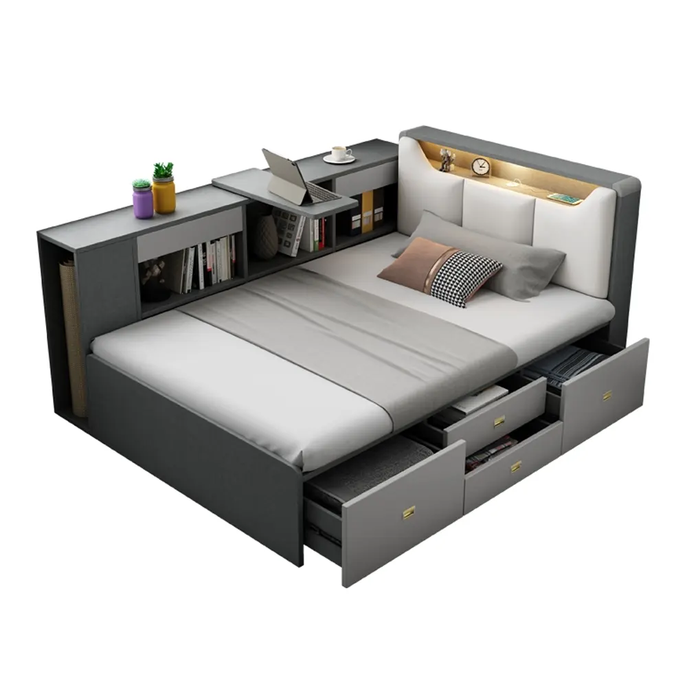 Meubles modernes peu encombrants chambre à coucher rangement fonctionnel simple double rangement enfants lits jumeaux