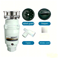 Broyeur de déchets alimentaires électrique domestique Bone-Hammer 1/3HP, haute vitesse, en acier inoxydable, compact, technologie de broyage multiple, continu