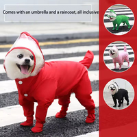 Imperméable tout-en-un avec bottes intégrées pour chats et chiens, idéal pour les promenades en extérieur, accessoires vestimentaires pour animaux de compagnie