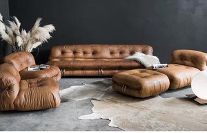 Set di Divani in Tessuto Design Italiano Hippo con Grandi Denti in Acciaio, Arredamento Minimalista per <span class=keywords><strong>Soggiorno</strong></span>, Adatto per Ville o Appartamenti - Product Image 4