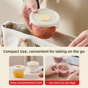 Infant Plastic Storage <b>Bowl</b> High Temperature Safe Baby Feeding Food <b>Bowl</b> Seal <b>Bowl</b> <b>With</b> Silicone <b>Lid</b> for Kitchen - Product Image 6