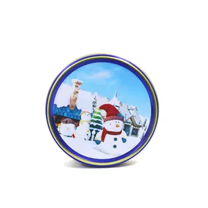 Giáng sinh vui vẻ Snowman trang trí Jar Cookie đại lý thực phẩm tùy chỉnh Hoàng Gia Đan Mạch bơ Cookie