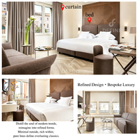 Komplettanbieter für Hotelmöbel Luxuriöse Hotelzimmer-Sets Kingsize-Hotelbetten 3 4 5 Sterne Gastronomiemöbel-Lieferant