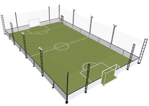 2024 <span class=keywords><strong>campo</strong></span> da calcio a cinque con gabbia in erba da 50mm per partite di calcio - Product Image 3