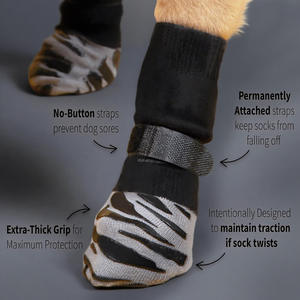 Ldf गैर-पर्ची लुभावनी pvc मुद्रित आकस्मिक कुत्ते के मोजे मध्यम/बड़े कुत्तों के लिए सभी मौसमों के साथ मध्यम/बड़े कुत्तों के लिए सभी मौसमों - Product Image 3