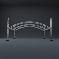 Diseño de Techo Arqueado en Forma de Domo, Aleación de Aluminio, Tamaño Personalizado, Modular y Portátil para Sistemas de Iluminación y Altavoces Line Array