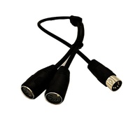 Werks großhandel 50cm MIDI DIN 5-PIN-Stecker an 2 Buchse Y Splitter Adapter kabel Verlängerung Audio kabel für MIDI-Tastatur
